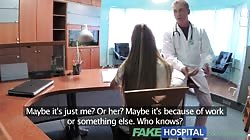 FakeHospital Hot sex with doctor and nurse in patient waiting room
